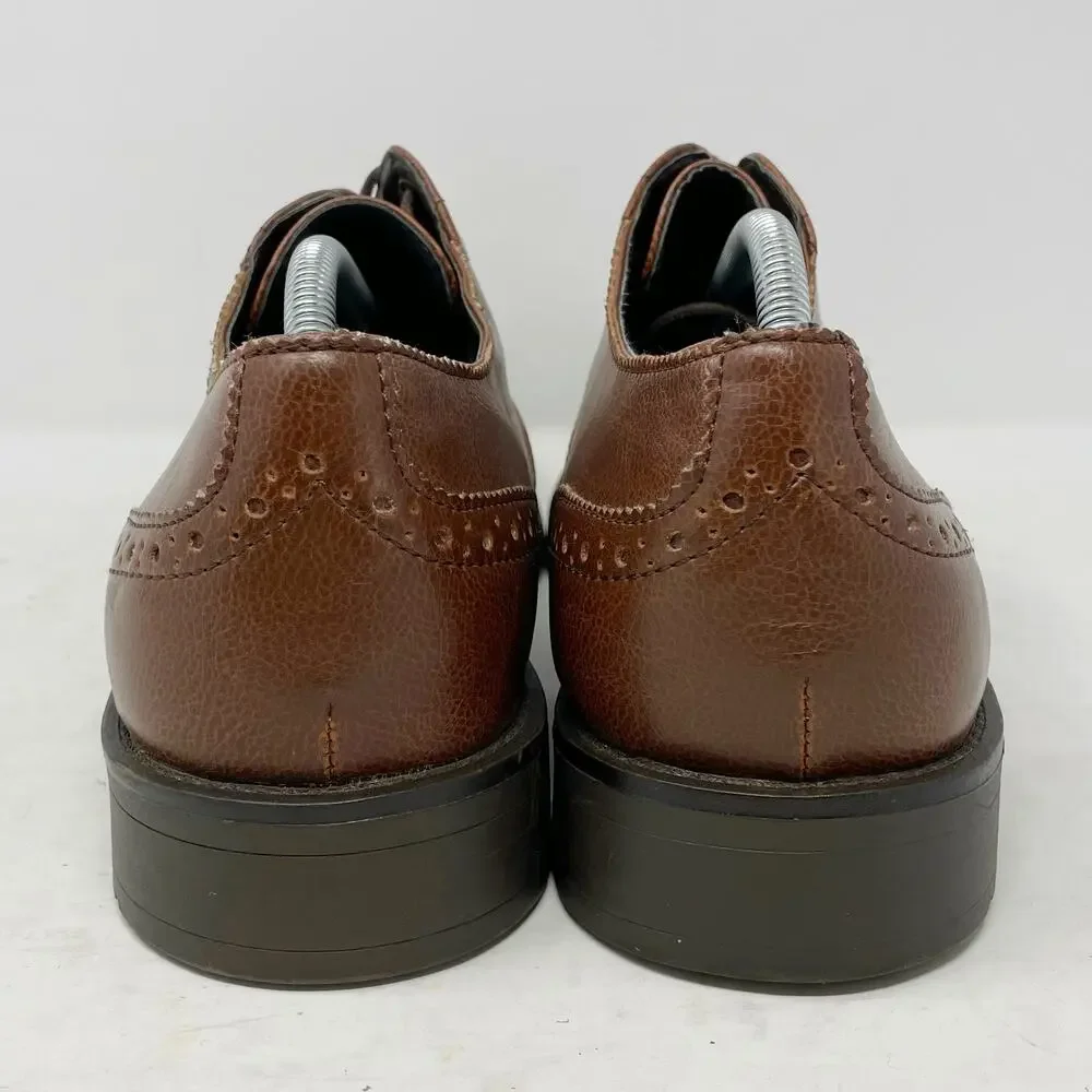 Dexter Comfort Brown Faux Leather Wingtip Oxfords Mens Size 12